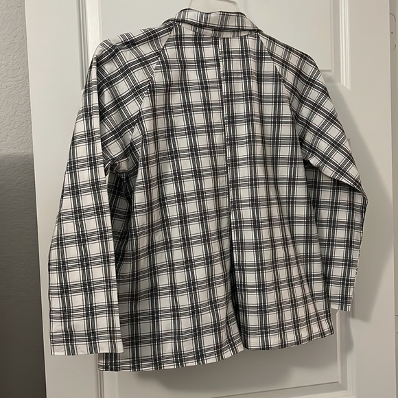 Vitamin checkered jacket black and white blazer Large squares workwear pockets - Picture 8 of 16